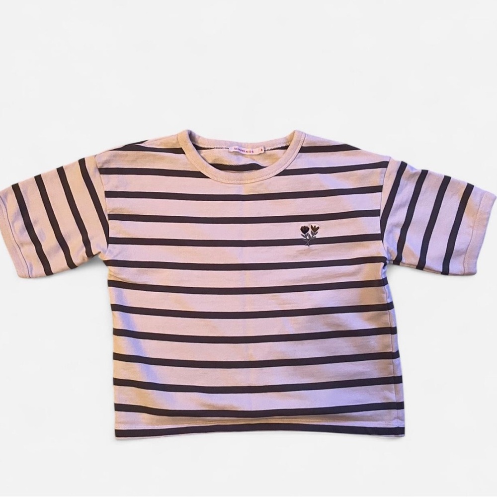 Kids Short Sleeve Striped Tee